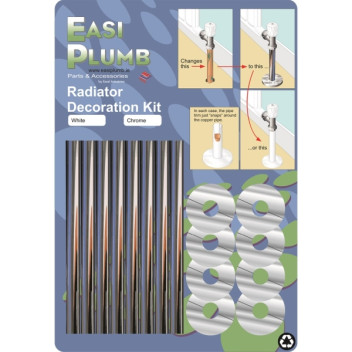 Easi Plumb Radiator Decoration Kit Chrome - 4 Rads