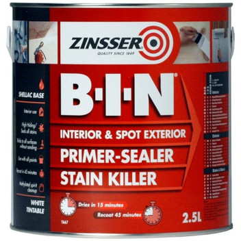 Zinsser B-I-N Primer Sealer - 2.5 Litre