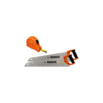 Bahco Twin Pack Saw  Measuring Tape 5M