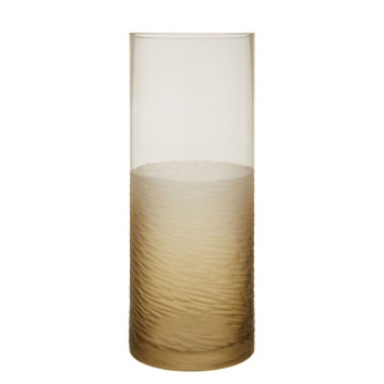 Caila Cut Glass Vase, Clear / Grey Glass Large