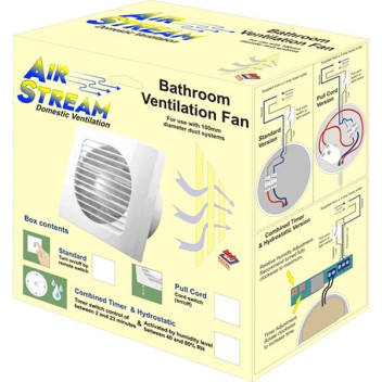 Slimline Pull Cord Fan 4\"