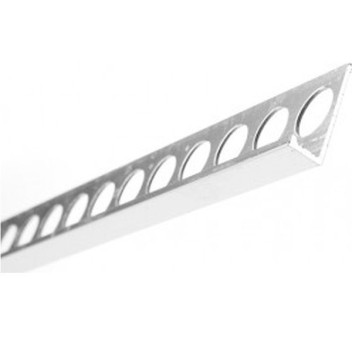 Trojan Straight Tile Trim 10mm X 2.5M Silver