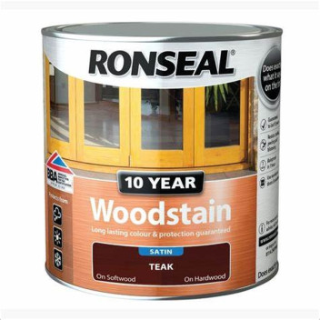 Ronseal 10 Year Woodstain Satin 750ml Teak
