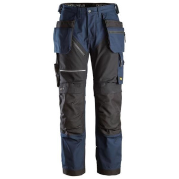 Snickers RuffWork Canvas Work Trousers Navy/Black - Size 48