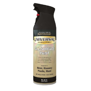 Rust Oleum Universal Spray Paint 400Ml Matt Black
