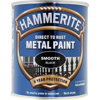 Dulux Hammerite Smooth Black 750Ml +1/3 Free