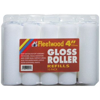 Fleetwood 4\" Gloss Roller Sleeve - 10 Pack