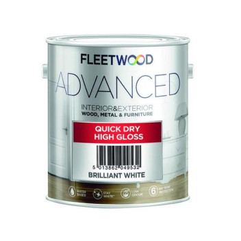 Fleetwood Advanced Quick Dry Gloss 5L Brilliant White