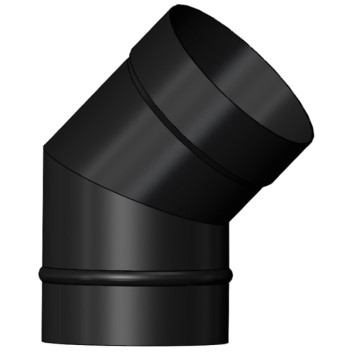 Mi Flue System 7 Solid Fuel Bend 45  X 150Mm Matt Black