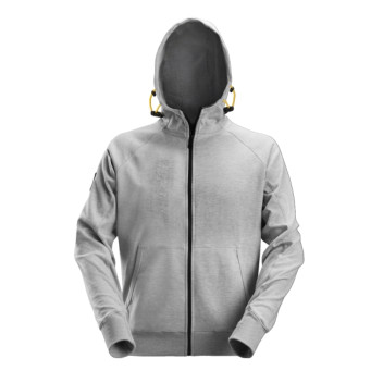 Snickers Full Zip Logo Hoodie Light Grey Size M