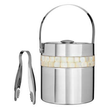 Ice Bucket And Tongs S/S