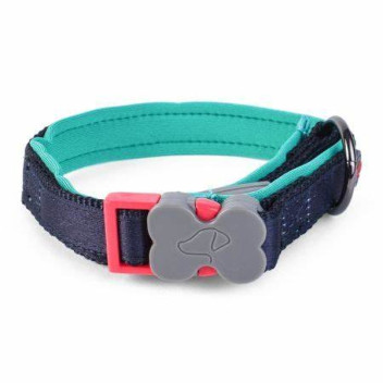 Uber-Activ Navy Padded Dog Collar - M