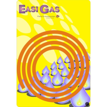 Easi Plumb Orange Rubber Gas Hose 1.2M