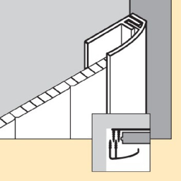 Dumatrim Pvc  Start & Edge Trim Aluminium Dark Grey