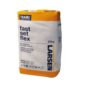 Larsen Trade Fast Set Flexi Tile Adhesive Grey 20Kg