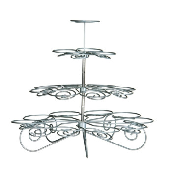 Cupcake Stand, Silver Wire - 4 Tier
