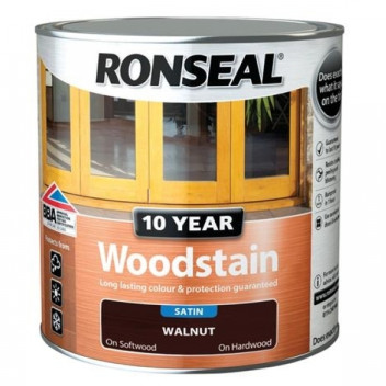 Ronseal 10 Year Woodstain Satin 750ml Walnut