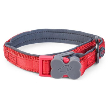 Uber-Activ Red Padded Dog Collar - M