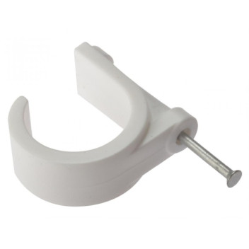 Pvc Nail Pipe Clip 28Mm - Each