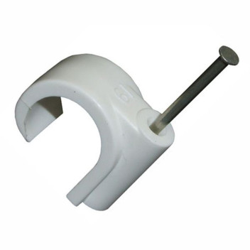 Pvc Nail Pipe Clip 22mm - Each