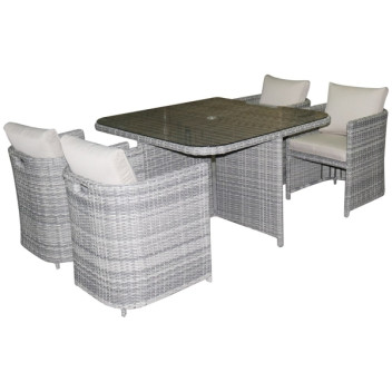 Capri 4 + 4 Seater Rattan Cube Set