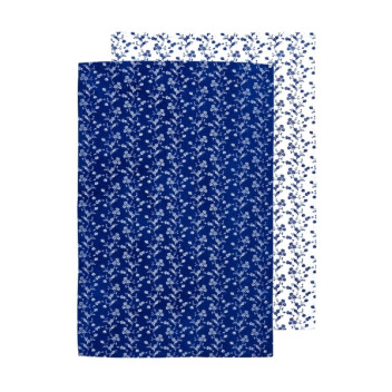 S/2 Blue Rose Tea Towels