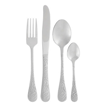Avie Zebra 16Pc Etched Cutlery Set