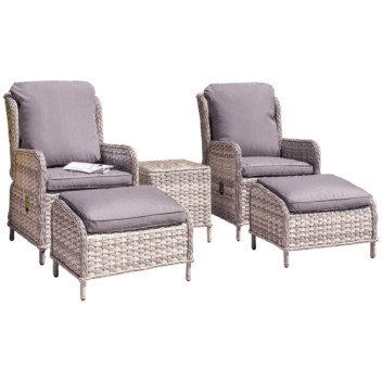 Eden Rose Adjustable Rattan Coffee Set