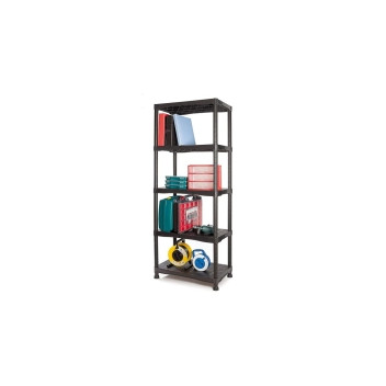 4 Tier Black Shelving