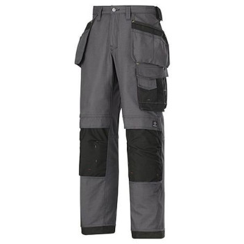 Snickers Canvas+ Trousers Steel Grey W35\" L30\"